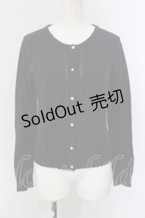 画像: axes femme / ラウンドネックカーディガン M クロ O-25-06-28-046-AX-TO-OW-OS