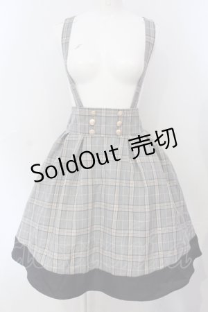 画像: Amavel / チェックサス付きスカート M ネイビー O-25-06-28-070-CA-SK-OW-OS