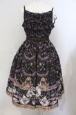 画像4: Enchantlic Enchantilly / すみれのお茶会ティアードジャンパースカート L アンティークブラック O-25-06-28-005-LO-OP-IG-OS (4)