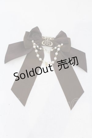 画像: Enchantlic Enchantilly / ロゴ刺繍パールリボンブローチ  ブラウン O-25-06-28-073-LO-ZA-IG-OS