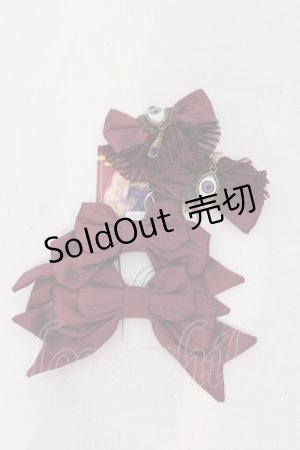 画像: 星箱works / 東方Project x HoshibakoWorks　八雲紫　リボンシューズクリップ  ワイン O-25-06-28-076-PU-AC-IG-ZT432-F003