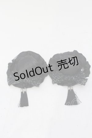 画像: Hoshibako Works / 藤花集中華風お団子クリップ式ヘッドドレス  クロ O-25-06-28-077-LO-AC-IG-OS