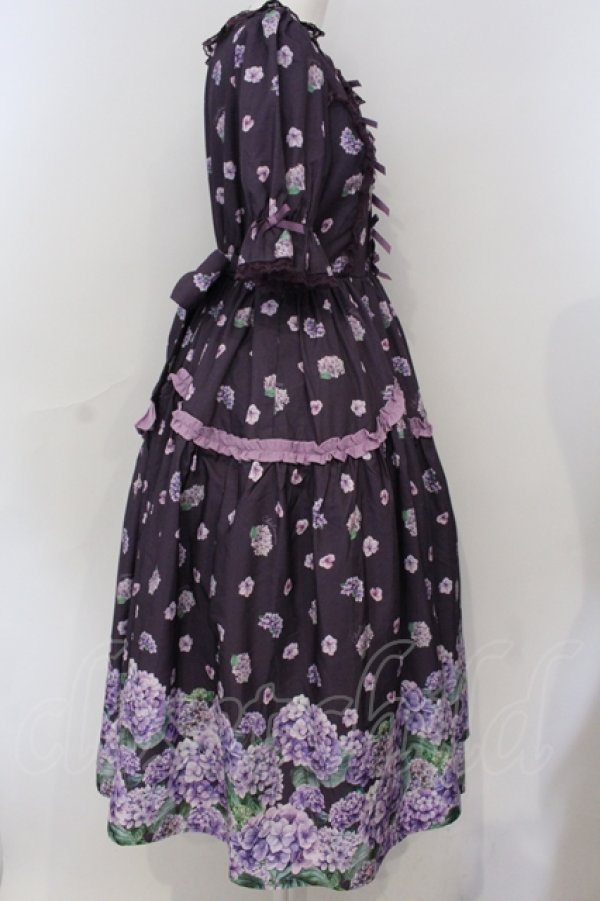 美品⭐︎【Chalmiereシャルミエール】ハイドレンジアワンピース　パープル ハイドレンジアワンピース（ワンピース）｜Chalmiere（シャ