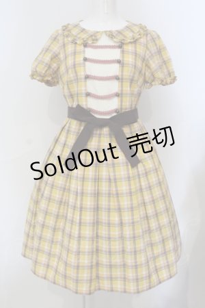 画像: Emily Temple cute / Tin Tartanワンピース  イエロー O-25-06-28-019-ET-OP-OW-OS