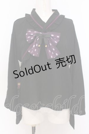 画像: Amavel / 大正浪漫の夢紀行ブラウス F クロ×パープル O-25-06-30-039-CA-BL-OW-ZY
