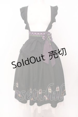 画像: Amavel / 大正浪漫の夢紀行ミドルスカート F クロ×パープル O-25-06-30-040-CA-SK-OW-OS