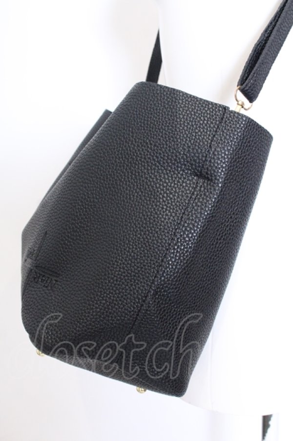 画像4: NieR Clothing / 3WAY PU LEATHER BAG[BAG IN BAG付き] バッグ  ブラック O-25-06-30-005-PU-BG-IG-ZT286 (4)