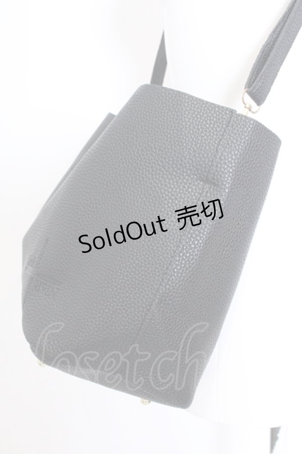 画像4: NieR CLOTHING / 3WAY PU LEATHER BAG[BAG IN BAG付き] バッグ  ブラック O-25-06-30-005-PU-BG-IG-ZT286 (4)