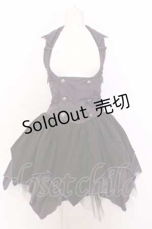 画像: ALGONQUINS / セーラー襟付きサススカート F ブラック×パープル O-25-06-30-048-AL-SK-OW-OS