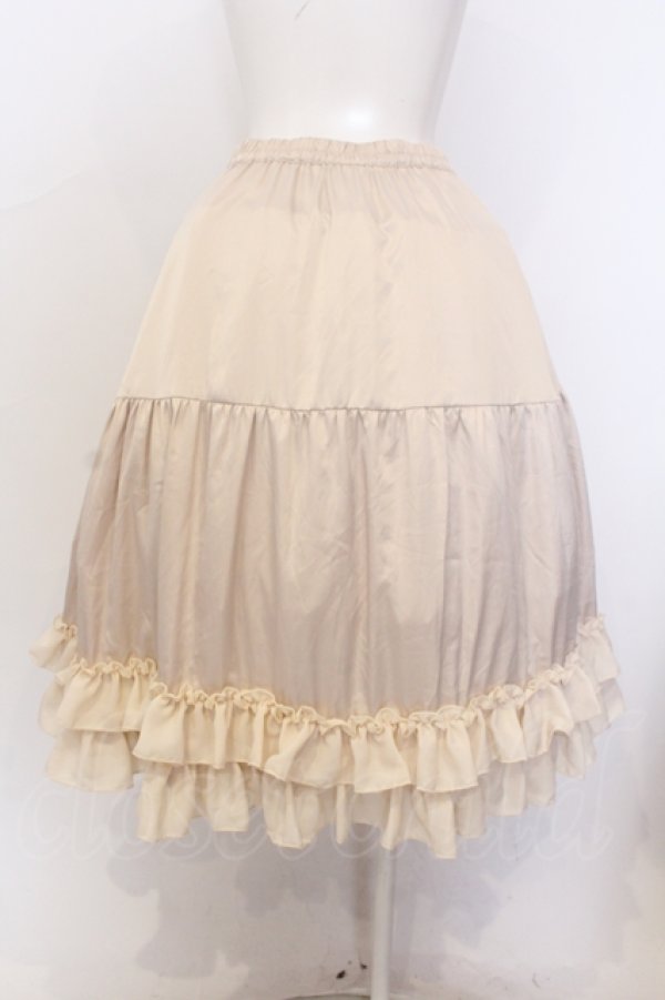 画像2: axes femme kawaii / ミディフリルペチスカート M 生成り O-25-06-30-051-AX-SK-IG-OS (2)