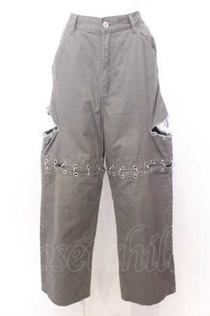 画像: Candy Stripper / SLASH RING PANTS　パンツ 2 グレー O-25-06-30-067-PU-PA-OW-OS