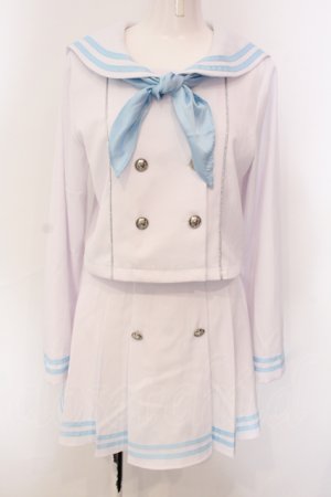 画像: Amilige / セーラーセットアップ  シロ×サックス O-25-06-30-069-PU-OP-IG-OS