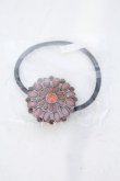 画像1: MARBLE / ストーンフラワーヘアゴム  ピンク O-25-06-30-1005-GO-AC-OW-OS (1)