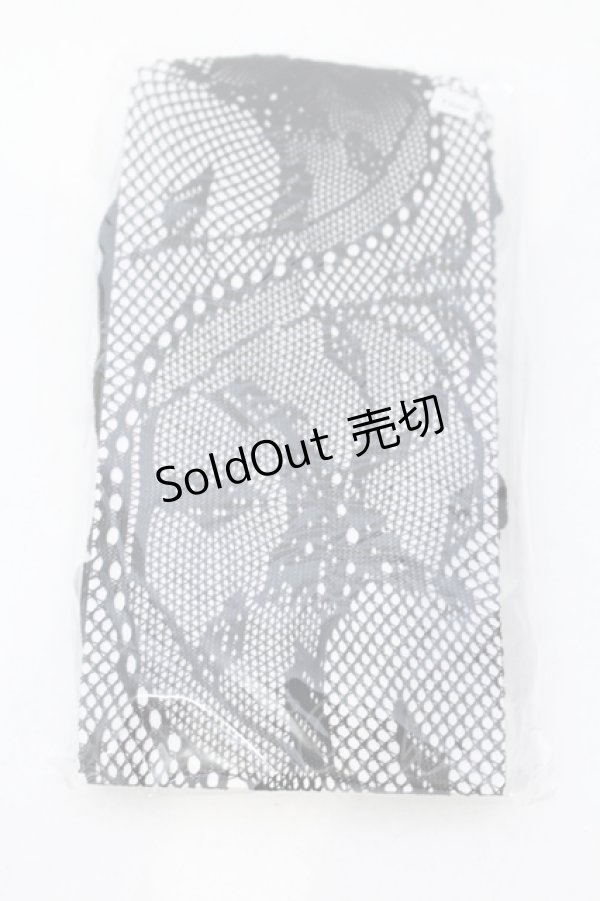 画像1: MARBLE / 編みタイツ  ブラック O-25-06-30-1008-GO-ZA-OW-OS (1)