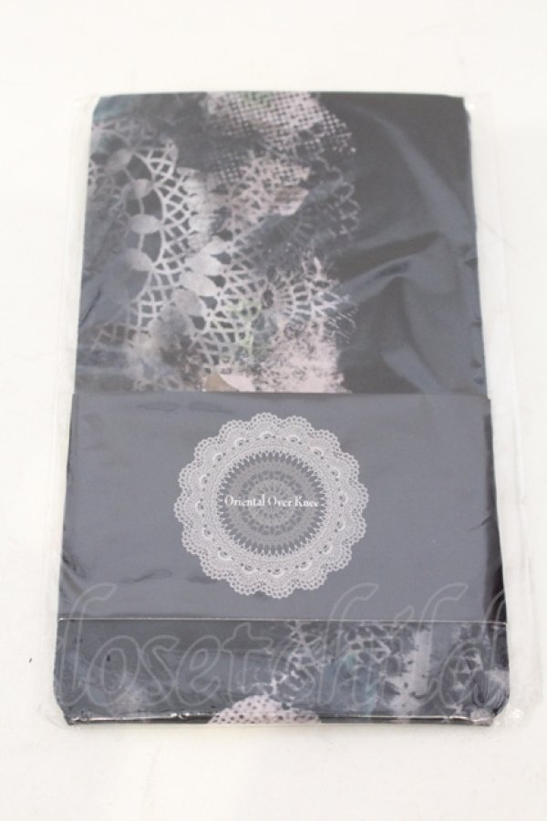 画像1: Sheglit / Oriental Lace Over Knee オーバーニー F ブラック O-25-06-30-1011-EL-ZA-OW-OS (1)