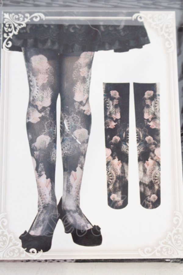 画像3: Sheglit / Oriental Lace Over Knee オーバーニー F ブラック O-25-06-30-1011-EL-ZA-OW-OS (3)