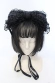 画像1: FRILL / リボンヘッドドレス  ブラック O-25-06-30-1013-HN-TO-OW-OS (1)
