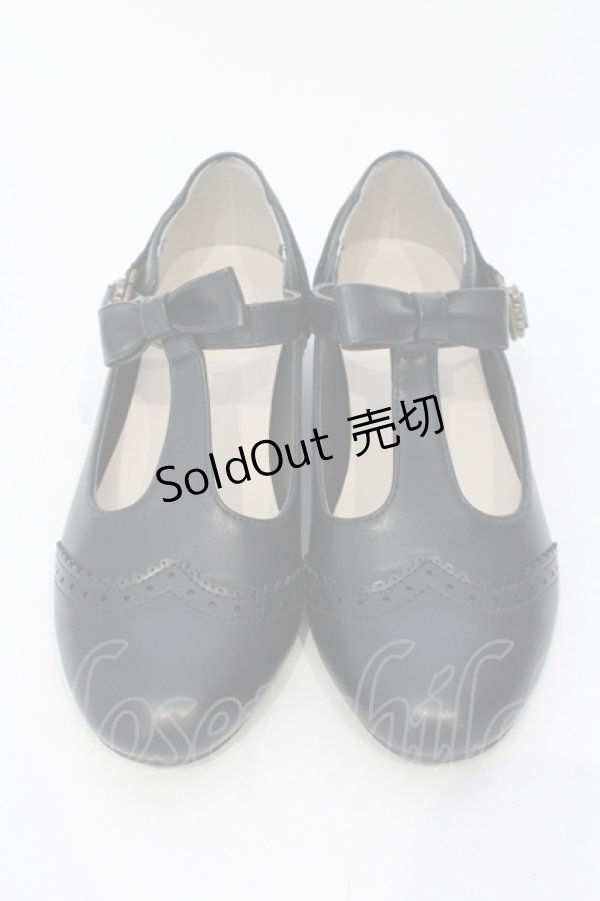 画像2: m petit by misako / AMPUリボンストラップパンプス M クロ O-25-06-30-1018-LO-SH-IG-ZT-K014 (2)