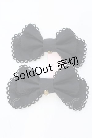 画像: metamorphose / チャーム付リボンクリップ  クロ O-25-06-30-1004-ME-AC-OW-ZT0709