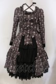 画像1: ATELIER PIERROT / Rosy Bouquet Dress 1 ライトグレー×ブラック O-25-06-30-089-EL-OP-OW-OS (1)