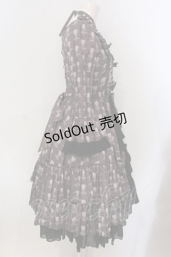 画像3: ATELIER PIERROT / Rosy Bouquet Dress 1 ライトグレー×ブラック O-25-06-30-089-EL-OP-OW-OS (3)