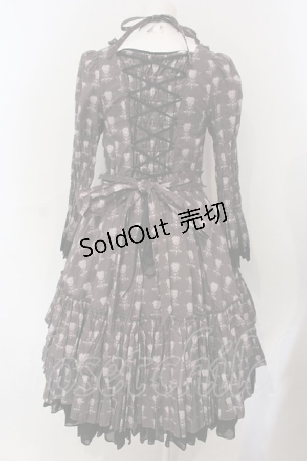 画像4: ATELIER PIERROT / Rosy Bouquet Dress 1 ライトグレー×ブラック O-25-06-30-089-EL-OP-OW-OS (4)