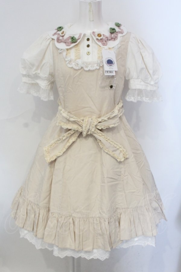 画像1: 星箱works / 四つ葉のクローバーワンピース S 生成り O-25-06-30-094-PU-OP-IG-OS (1)