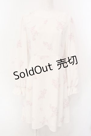 画像: LODISPOTTO / ショルダーリボンローズワンピース M シロ O-25-06-30-103-LO-OP-OW-OS