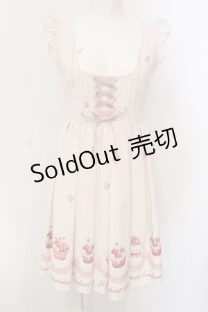 画像: Ank Rouge / カップケーキプリントワンピース M ピンク O-25-06-30-105-CA-OP-OW-OS