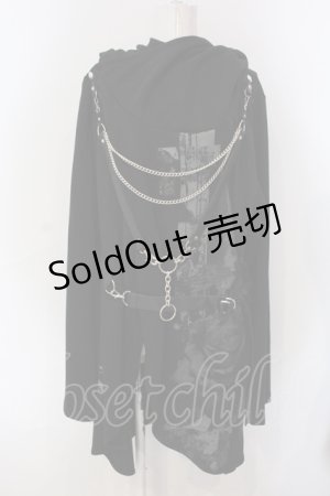 画像: SEX POT ReVeNGe / CUSTOM FEVER CROSS HOOD コーディガン L ブラック O-25-06-30-110-SP-CO-OW-OS