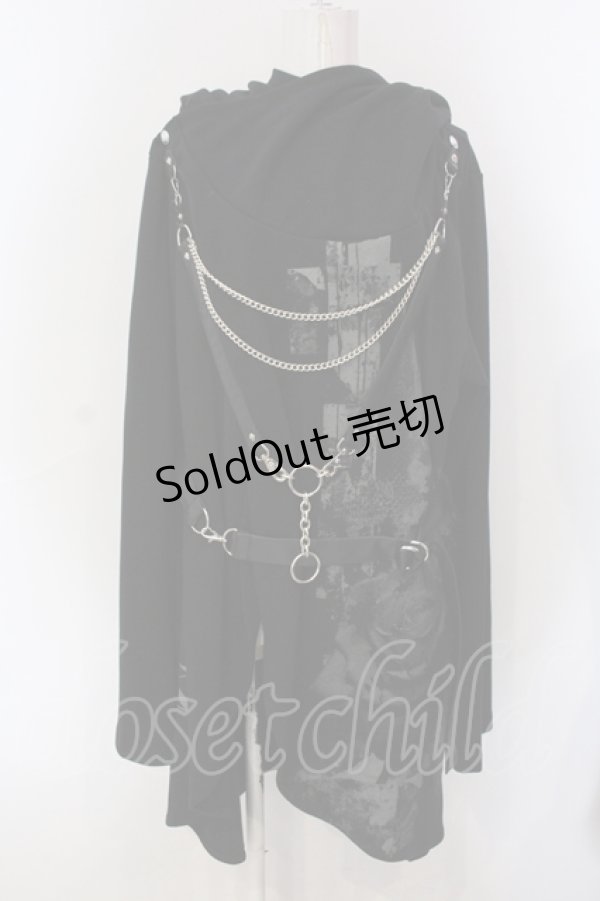 画像1: SEX POT ReVeNGe / CUSTOM FEVER CROSS HOOD コーディガン L ブラック O-25-06-30-110-SP-CO-OW-OS (1)