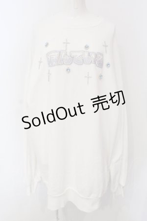 画像: Jamieエーエヌケー / 病んでいるプルオーバー  シロ×サックス O-25-06-30-117-LO-TO-IG-ZY
