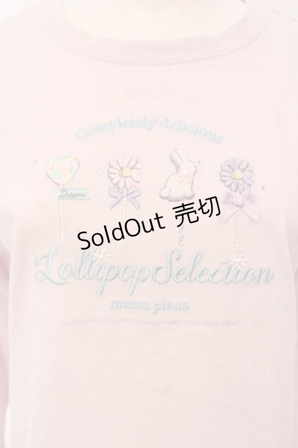 画像2: mezzo piano / ポップキャンディー長袖Tシャツ L（160cm） ピンク O-25-06-30-019-LO-TO-IG-ZT210 (2)