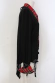 画像2: Qutie Frash / タータンチェックネクタイ付きブラウス  ブラック×レッドタータン O-25-06-30-123-QU-TO-IG-ZI (2)