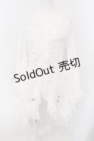 画像: Qutie Frash / フリルカーデ  ホワイト O-25-06-30-126-QU-JA-IG-OS