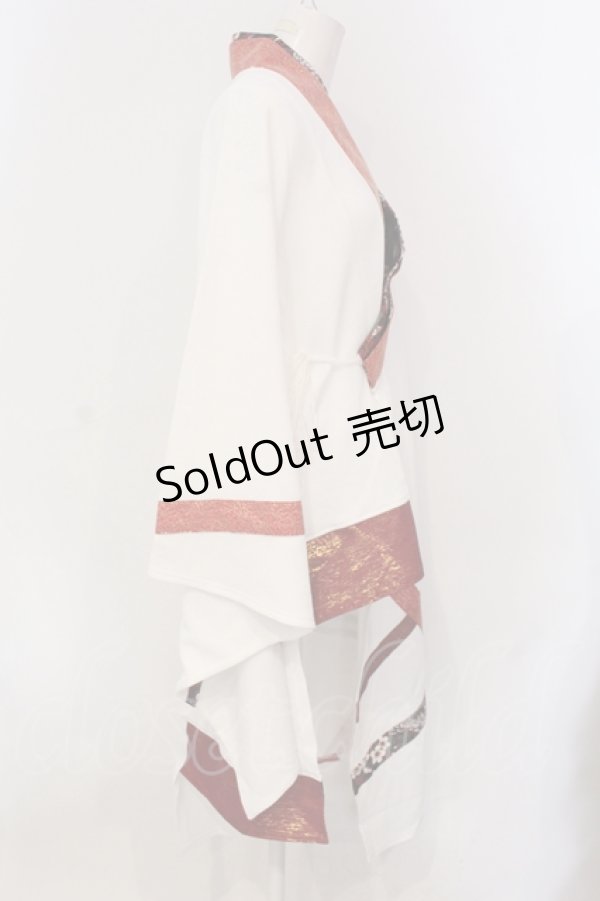 画像3: Qutie Frash / 3店舗限定カラー着物カーデ  ホワイト×レッド O-25-06-30-127-QU-JA-IG-OS (3)