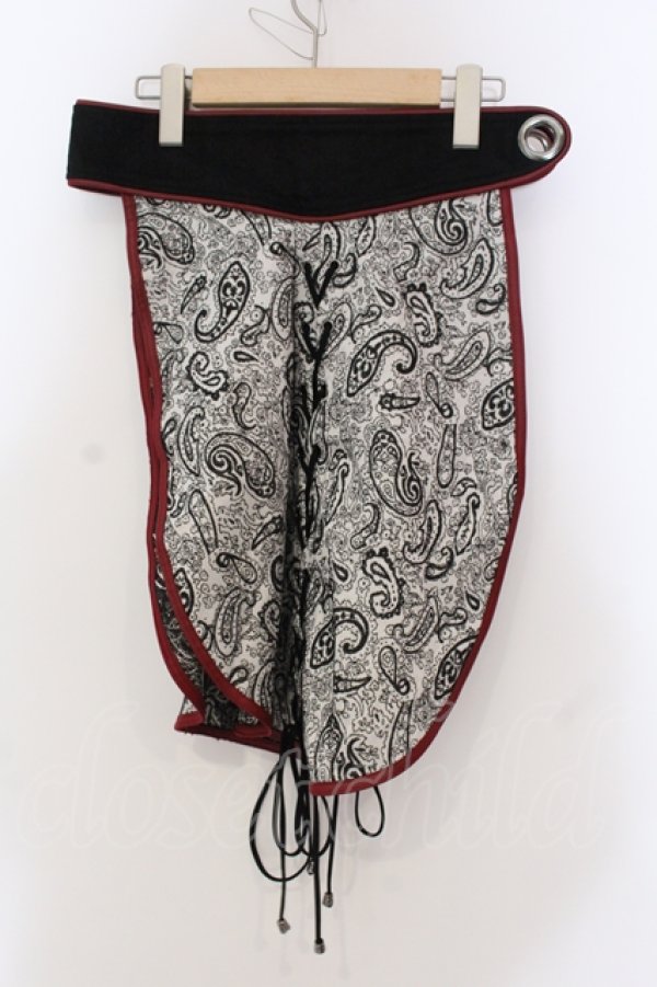 画像2: Qutie Frash / 2022年 プレミアム黒炎ラップスカート  ブラック×レッド O-25-06-30-132-QU-SK-IG-ZT083 (2)