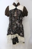 画像1: Qutie Frash / チャイナパフワンピ  ブラウン O-25-06-30-136-QU-OP-IG-ZT076 (1)