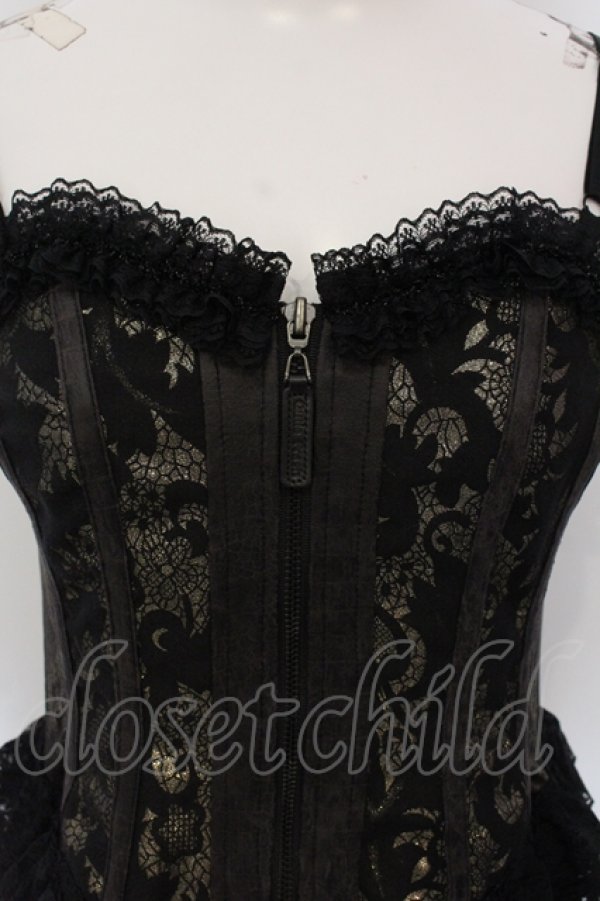 画像2: Qutie Frash / 編み上げキャミワンピ  ゴールド O-25-06-30-138-QU-OP-IG-ZT059 (2)