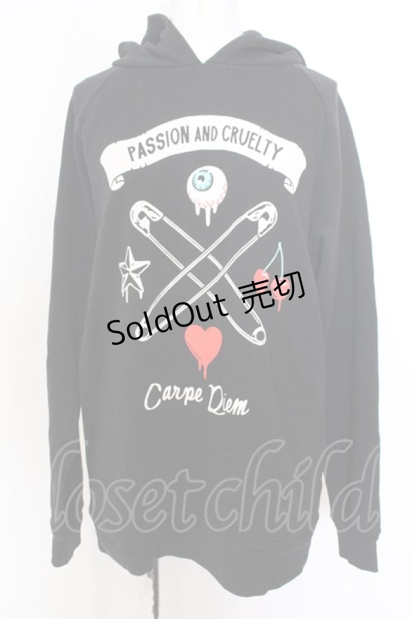 画像1: LISTEN FLAVOR / 安ピンptプルオーバー F ブラック O-25-06-30-016-PU-TO-OW-ZY (1)