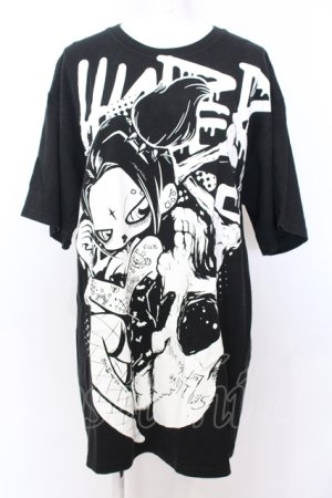 画像: HYPER CORE / プリントBIGTシャツ  ブラック O-25-06-30-018-PU-TO-OW-OS
