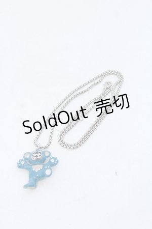 画像: MILKBOY / ベアネックレス  ブルー×シルバー O-25-06-30-004-MB-AC-OW-ZT208-F004