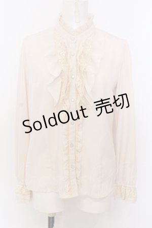 画像: axes femme / バラ襟付きフリルブラウス【バラ襟欠品】 M 生成り O-25-06-30-031-AX-BL-IG-OS