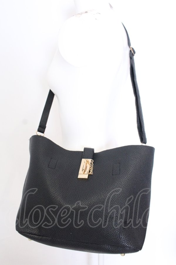 画像1: NieR Clothing / 3WAY PU LEATHER BAG[BAG IN BAG付き] バッグ  ブラック O-25-06-30-005-PU-BG-IG-OS (1)
