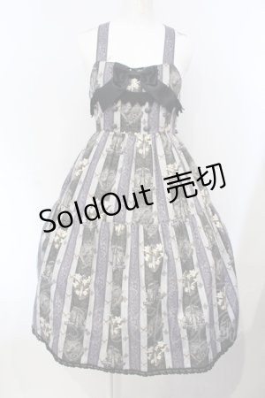 画像: ALICE and the PIRATES / St.Lily Wolf〜狼騎士と百合の誓い〜柄ジャンパースカートII  クロ O-25-07-05-030-PA-OP-OW-OS