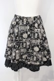 画像1: PEACE NOW / キャットプリントバックティアードスカート  ブラック O-25-07-05-044-PU-SK-IG-ZS (1)