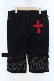 画像2: MA / クロスガーゼステッチハーフパンツ  ブラック×レッド O-25-07-05-006-PU-PA-IG-ZS (2)