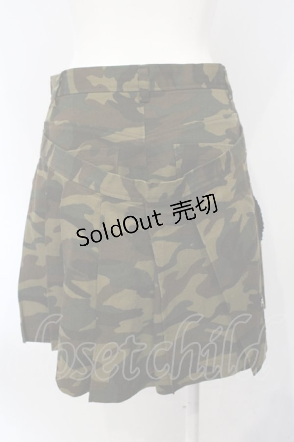 画像3: PEACE NOW / カモフラージュラップ付きミニスカート  カーキグリーン O-25-07-05-049-PU-SK-IG-OS (3)