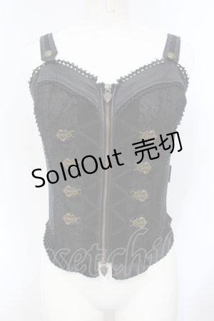 画像: OZZ ANGELO / ペイズリービスチェ  ブラック O-25-07-05-055-OO-TO-IG-ZI