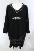 画像1: REFLEM / ピアスリング朔望半袖Tシャツ ブラック O-25-07-05-057-PU-TO-IG-ZY (1)